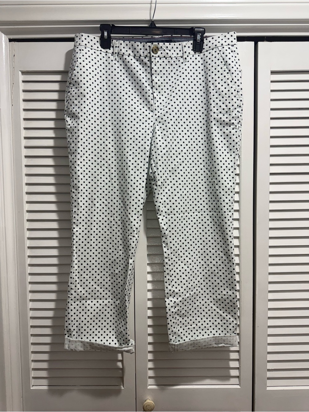 Tommy Hilfiger White Polka Dot Chinos